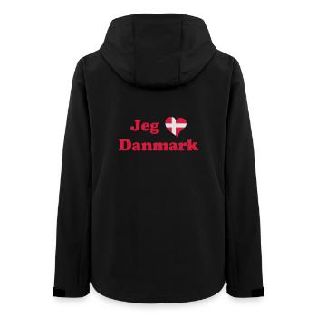 Jeg elsker Danmark - I love Denmark - Women’s Recycled Softshell Jacket by Stanley/Stella - black - Back - AI Model Female 172 light (172cm)
