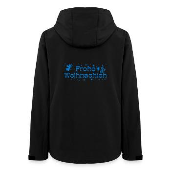 Frohe Weihnachten blau Sterne Engel Christbaum - Frauen Recycelte Softshelljacke von Stanley/Stella - Schwarz - Hinten - AI Model Female 172 light (172cm)