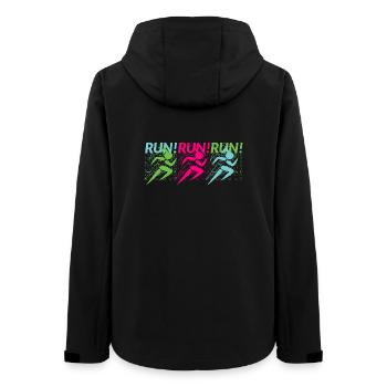 Jogging, Running, Athletes - Women’s Recycled Softshell Jacket by Stanley/Stella - black - Back - AI Model Female 172 light (172cm)