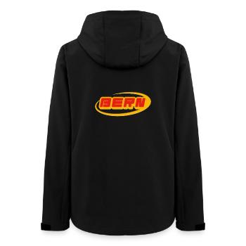 Bern Schriftzug mit gelbem Schwung - Frauen Recycelte Softshelljacke von Stanley/Stella - Schwarz - Hinten - AI Model Female 172 light (172cm)