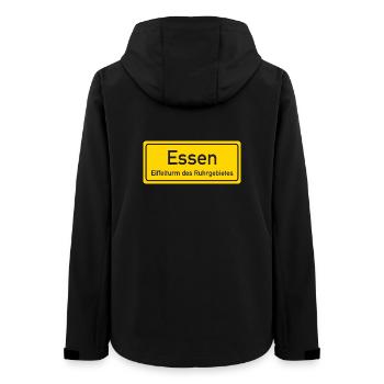 Nom de lieu d’Essen allemagne - Veste softshell femme recyclée Stanley/Stella - noir - Dos - AI Model Female 172 light (172cm)