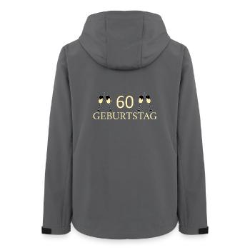 60e anniversaire 60 ans - Veste softshell femme recyclée Stanley/Stella - charbon - Dos - AI Model Female 172 light (172cm)
