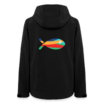 POISSON. - Veste softshell femme recyclée Stanley/Stella - noir - Dos - AI Model Female 172 light (172cm)