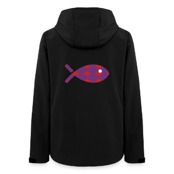 FISH. MEMORY. SARDINE. APRIL FOOL - Women’s Recycled Softshell Jacket by Stanley/Stella - black - Back - AI Model Female 172 light (172cm)