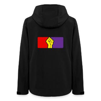 Drapeau et poing de la République espagnole - Veste softshell femme recyclée Stanley/Stella - noir - Dos - AI Model Female 172 light (172cm)