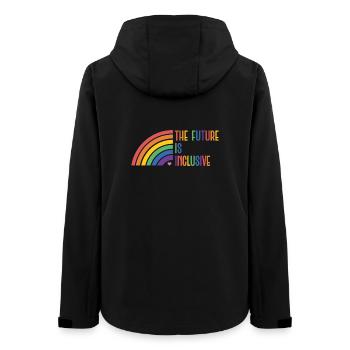 LGBT Pride Month - The Future is Inclusive - Women’s Recycled Softshell Jacket by Stanley/Stella - black - Back - AI Model Female 172 light (172cm)