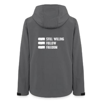 Toujours prêt à suivre la liberté - Veste softshell femme recyclée Stanley/Stella - charbon - Dos - AI Model Female 172 light (172cm)