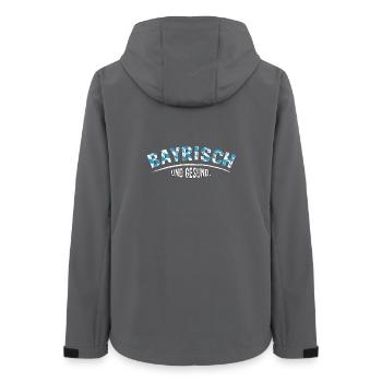 Bayrisch und gsund - Frauen Recycelte Softshelljacke von Stanley/Stella - Anthrazit - Hinten - AI Model Female 172 light (172cm)