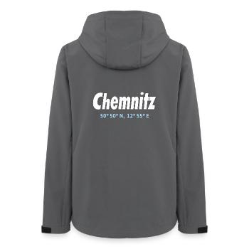Chemnitz coordinates - Women’s Recycled Softshell Jacket by Stanley/Stella - anthracite - Back - AI Model Female 172 light (172cm)