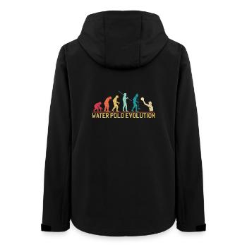 Wasserball Evolution Progression Design - Frauen Recycelte Softshelljacke von Stanley/Stella - Schwarz - Hinten - AI Model Female 172 light (172cm)