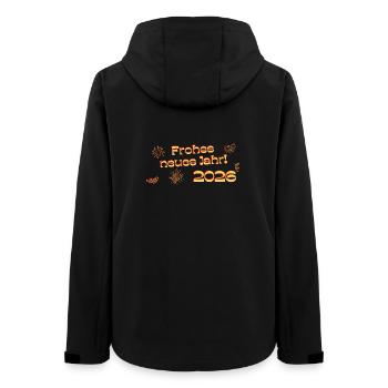 Happy New Year 2026 text red golden decorative - Women’s Recycled Softshell Jacket by Stanley/Stella - black - Back - AI Model Female 172 light (172cm)