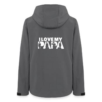 I Love My Papa Pilot Aviation Fatherhood Pilot Dad - Women’s Recycled Softshell Jacket by Stanley/Stella - anthracite - Back - AI Model Female 172 light (172cm)
