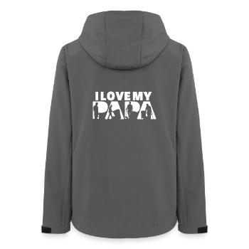 Papa Recyclable Collector Waste Management Art - Women’s Recycled Softshell Jacket by Stanley/Stella - anthracite - Back - AI Model Female 172 light (172cm)