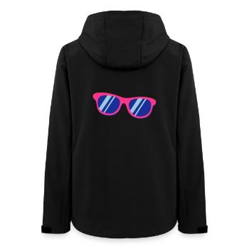 Pink Blaue Sonnenbrille Pop Art Retro - Frauen Recycelte Softshelljacke von Stanley/Stella - Schwarz - Hinten - AI Model Female 172 light (172cm)