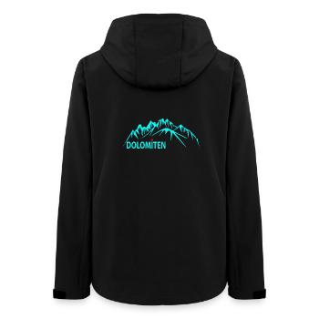 Illustration du panorama des montagnes des Dolomites - Veste softshell femme recyclée Stanley/Stella - noir - Dos - AI Model Female 172 light (172cm)