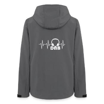 dnb drum bass ekg puls herzschlag Kopfhörer Logo - Frauen Recycelte Softshelljacke von Stanley/Stella - Anthrazit - Hinten - AI Model Female 172 light (172cm)