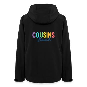 Cousins Beach – Colorful Summer - Women’s Recycled Softshell Jacket by Stanley/Stella - black - Back - AI Model Female 172 light (172cm)