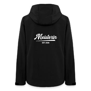 Meisterin Abschluss 2026 Meister Meisterprüfung - Frauen Recycelte Softshelljacke von Stanley/Stella - Schwarz - Hinten - AI Model Female 172 light (172cm)
