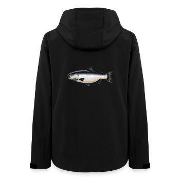 Lachse Lachs - Frauen Recycelte Softshelljacke von Stanley/Stella - Schwarz - Hinten - AI Model Female 172 light (172cm)