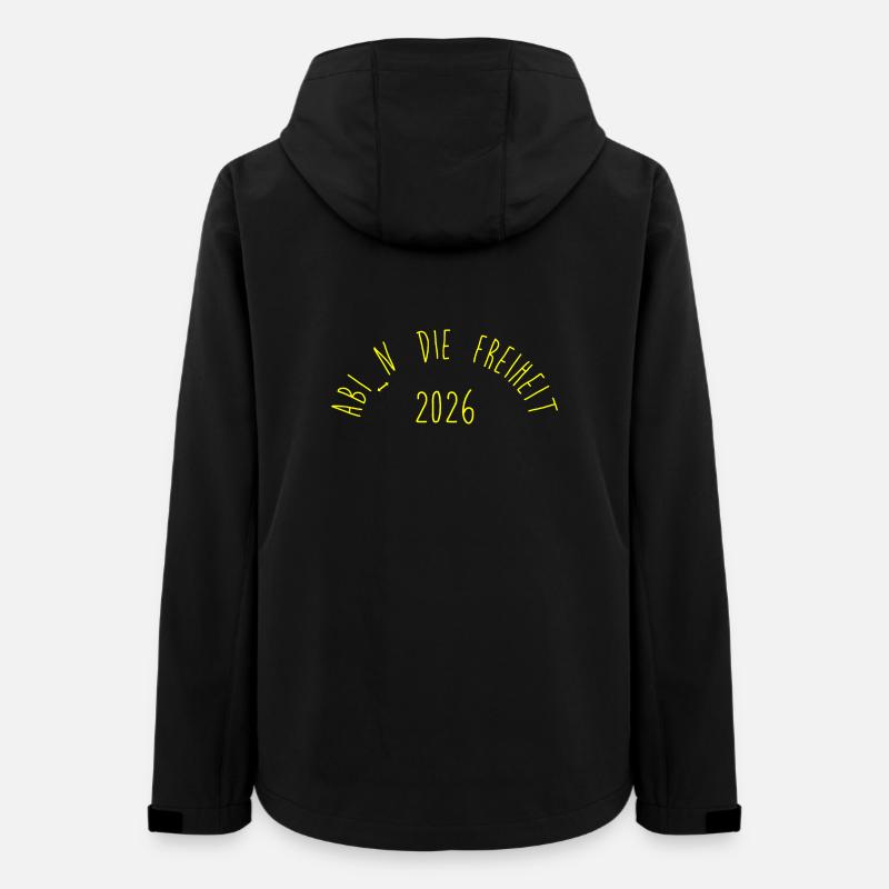 ABITUR: Ab_In die Freiheit - Frauen Recycelte Softshelljacke von Stanley/Stella - Schwarz
