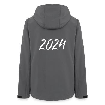 2024 blanc Réveillon du Nouvel An noir - Veste softshell femme recyclée Stanley/Stella - charbon - Dos - AI Model Female 172 light (172cm)
