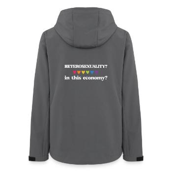 LGBT Pride Month - Heterosexuality? In this econom - Women’s Recycled Softshell Jacket by Stanley/Stella - anthracite - Back - AI Model Female 172 light (172cm)