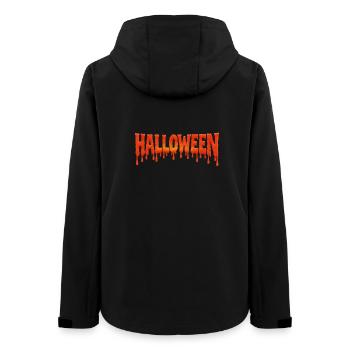 Dripping Halloween Font in Blood Orange - Women’s Recycled Softshell Jacket by Stanley/Stella - black - Back - AI Model Female 172 light (172cm)