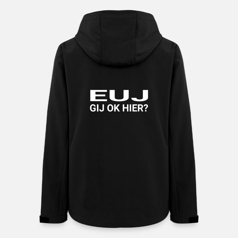 EUJ you ok here - Women’s Recycled Softshell Jacket by Stanley/Stella - black