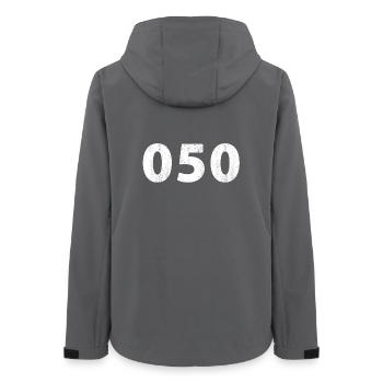 050 Groningen Haren Bedum Eelde Aduard Peize Onnen - Frauen Recycelte Softshelljacke von Stanley/Stella - Anthrazit - Hinten - AI Model Female 172 light (172cm)