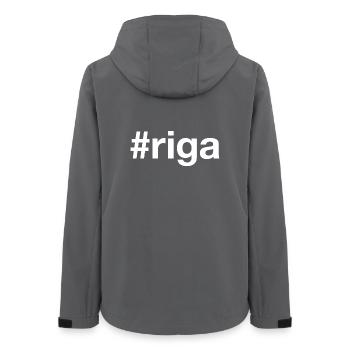 RIGA Lettland Latvia - Women’s Recycled Softshell Jacket by Stanley/Stella - anthracite - Back - AI Model Female 172 light (172cm)