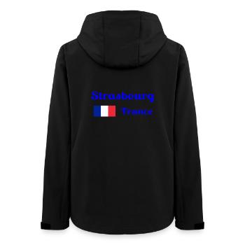 Straßburg Frankreich - Stilvolle Drucke - Frauen Recycelte Softshelljacke von Stanley/Stella - Schwarz - Hinten - AI Model Female 172 light (172cm)