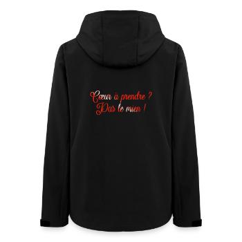 VALENTINSTAG HERZ LIEBE LIEBE ROSE c - Frauen Recycelte Softshelljacke von Stanley/Stella - Schwarz - Hinten - AI Model Female 172 light (172cm)