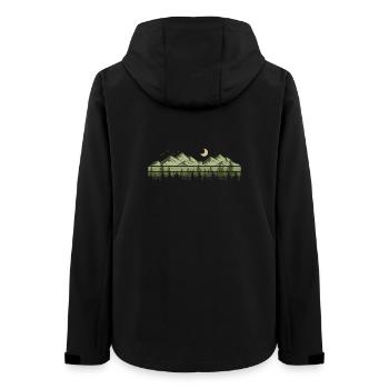 Mountains Forest Nature Trees Outdoor Nature Lovers - Women’s Recycled Softshell Jacket by Stanley/Stella - black - Back - AI Model Female 172 light (172cm)