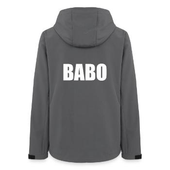 babo_ffm_cho_frankfurt_haft_shirt_geschenk - Veste softshell femme recyclée Stanley/Stella - charbon - Dos - AI Model Female 172 light (172cm)