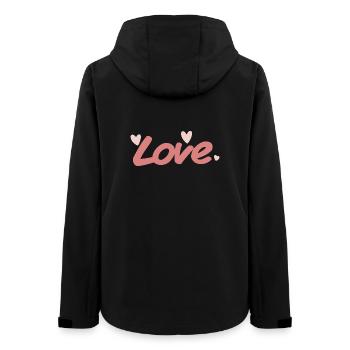 Love Pink Kalligraphie-Pinsel - Frauen Recycelte Softshelljacke von Stanley/Stella - Schwarz - Hinten - AI Model Female 172 light (172cm)