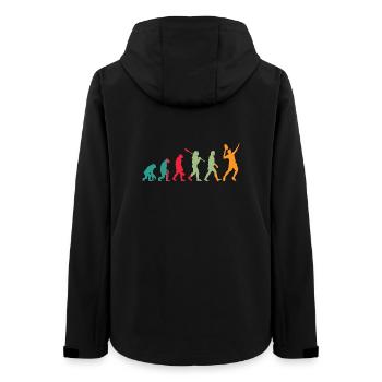 Tennis Evolution Retro - Frauen Recycelte Softshelljacke von Stanley/Stella - Schwarz - Hinten - AI Model Female 172 light (172cm)