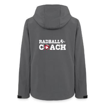 Radball Coach, Radball, Radballer, Hallenradsport - Frauen Recycelte Softshelljacke von Stanley/Stella - Anthrazit - Hinten - AI Model Female 172 light (172cm)