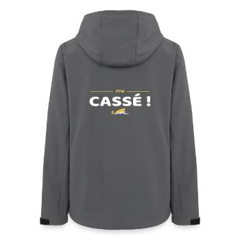J'tai cassé ! Réplique culte Brice de Nice - Veste softshell femme recyclée Stanley/Stella - charbon - Dos - AI Model Female 172 light (172cm)