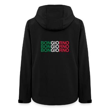 BONGIORNO Italien Italy Italia Flag - Frauen Recycelte Softshelljacke von Stanley/Stella - Schwarz - Hinten - AI Model Female 172 light (172cm)