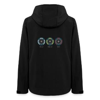 Pneus Formule voiture course - Veste softshell femme recyclée Stanley/Stella - noir - Dos - AI Model Female 172 light (172cm)