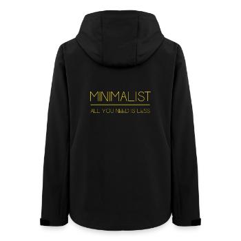 Minimalistisch - Alles, was Sie brauchen, ist weniger - Frauen Recycelte Softshelljacke von Stanley/Stella - Schwarz - Hinten - AI Model Female 172 light (172cm)