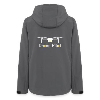 Drone Pilot - Women’s Recycled Softshell Jacket by Stanley/Stella - anthracite - Back - AI Model Female 172 light (172cm)