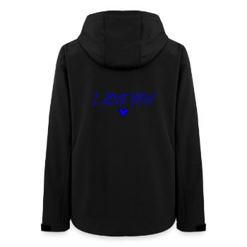GERADE VERHEIRATET. Junggesellinnenabschied. VALENTINSTAG. PAAR - Frauen Recycelte Softshelljacke von Stanley/Stella - Schwarz - Hinten - AI Model Female 172 light (172cm)