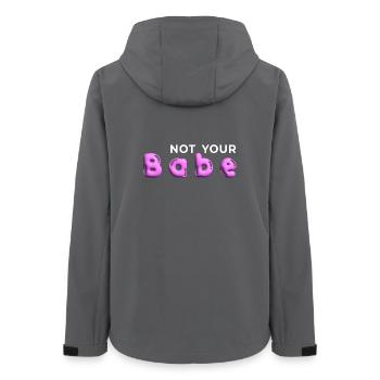 Not Your Babe. Minimal Gen Z Statement - Women’s Recycled Softshell Jacket by Stanley/Stella - anthracite - Back - AI Model Female 172 light (172cm)