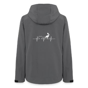 Pelicans Pelican - Women’s Recycled Softshell Jacket by Stanley/Stella - anthracite - Back - AI Model Female 172 light (172cm)