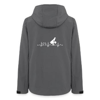 Gymnastique féminine Soulevé de terre Rythme cardiaque EKG - Veste softshell femme recyclée Stanley/Stella - charbon - Dos - AI Model Female 172 light (172cm)