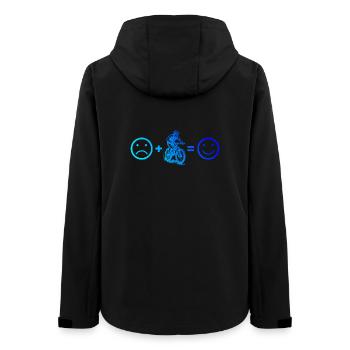 Klares Mountainbike Motiv für jeden Tag - Frauen Recycelte Softshelljacke von Stanley/Stella - Schwarz - Hinten - AI Model Female 172 light (172cm)