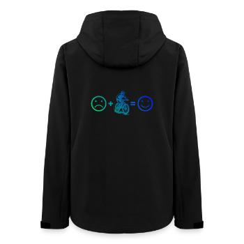 Einfach Mountainbike zeitloses Design - Frauen Recycelte Softshelljacke von Stanley/Stella - Schwarz - Hinten - AI Model Female 172 light (172cm)