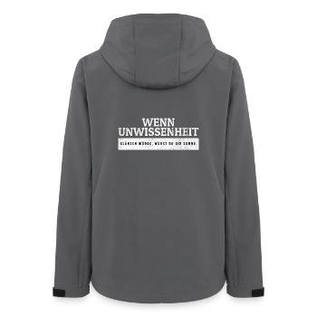 SARKASMUS - Wenn Unwissenheit glänzen würde - Frauen Recycelte Softshelljacke von Stanley/Stella - Anthrazit - Hinten - AI Model Female 172 light (172cm)