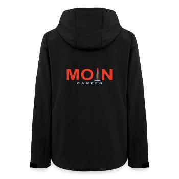 Moin Campen, Krummhörn, Nordseeküste, Deutschland - Frauen Recycelte Softshelljacke von Stanley/Stella - Schwarz - Hinten - AI Model Female 172 light (172cm)